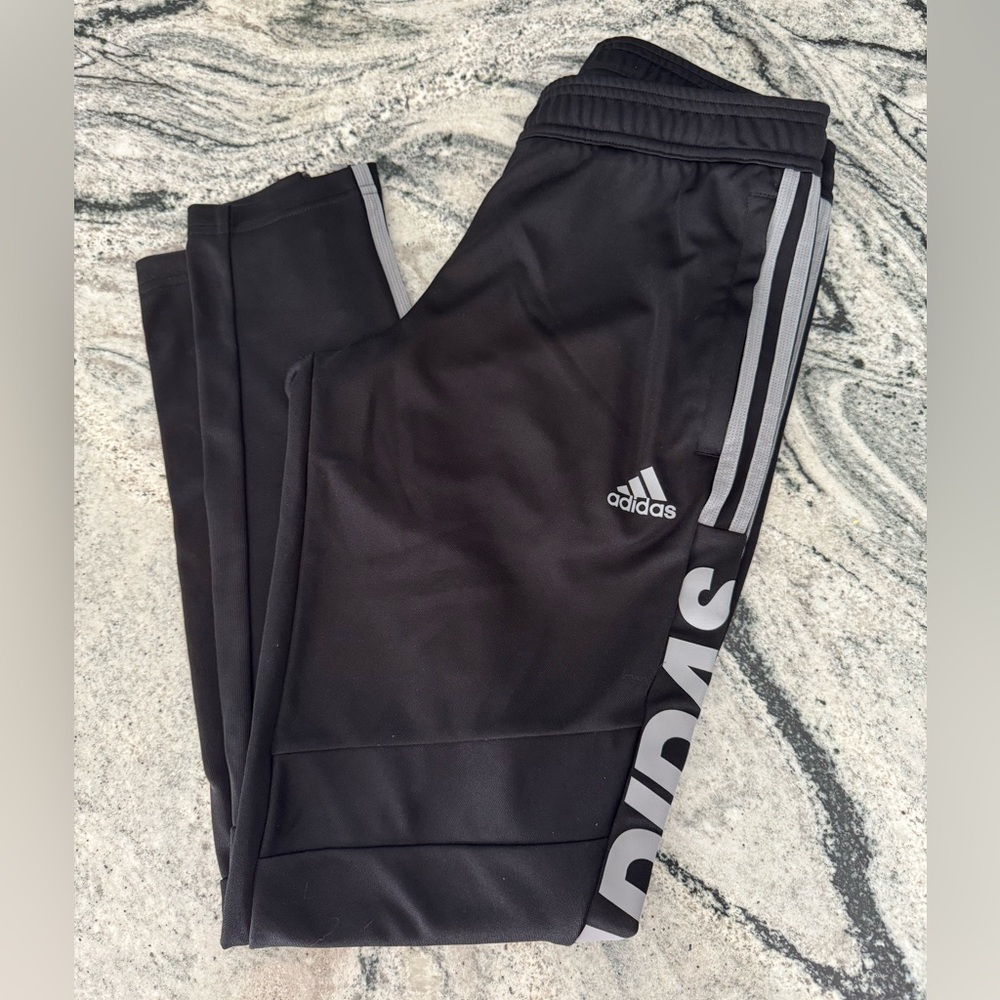 Adidas Black Sweatpants with Elastic Waistband